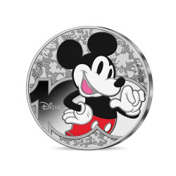 100 ans de Disney 10 euros argent colorisé en coffret UNC 2023.