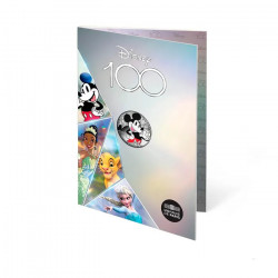 100 ans de Disney 10 euros argent colorisé en coffret UNC 2023.