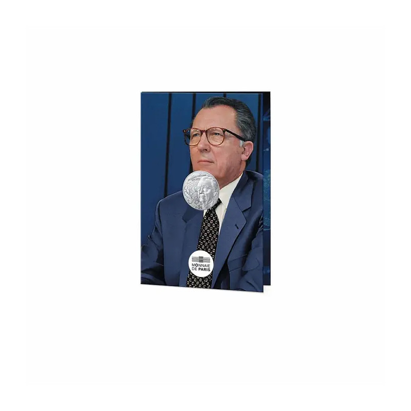 Jacques Delors 10 euros argent en coffret UNC 2025.