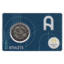 2 euros coincard BU France JO Paris 2024 - Athlète.