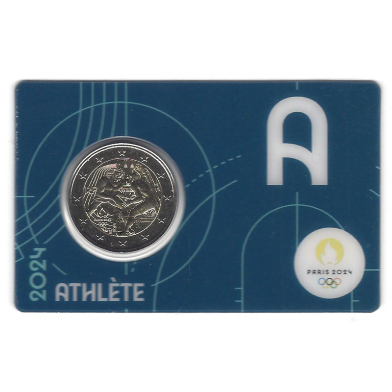 2 euros coincard BU France JO Paris 2024 - Athlète.