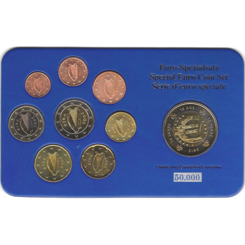 Série complète pièces 1 cent à 2 euros Ireland UNC.