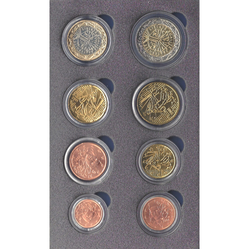 Série complète pièces 1 cent à 2 euros France UNC.