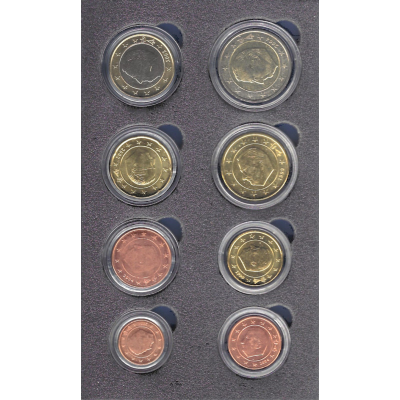 Série complète pièces 1 cent à 2 euros Belgique UNC.