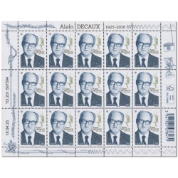 Timbre Alain Decaux en feuillet de France N°F193 neuf**.