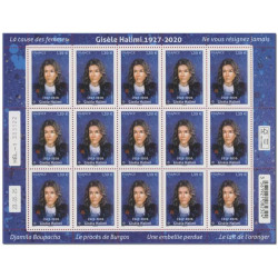 Timbre Gisèle Halimi en feuillet de France N°F195 neuf**.
