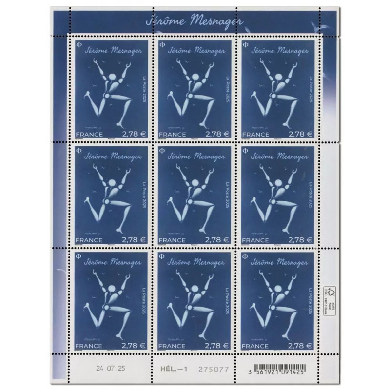 Timbre Merci facteur en feuillet de France N°F198 neuf**.