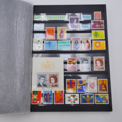 Lot de timbres de Liechtenstein et Luxembourg neufs et oblitérés en un album.