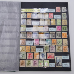 Lot de timbres de Liechtenstein et Luxembourg neufs et oblitérés en un album.