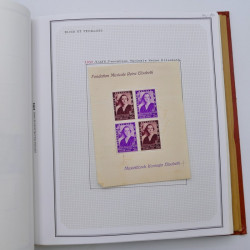 Collection timbres de Belgique, Pays Bas, Luxembourg en un album.