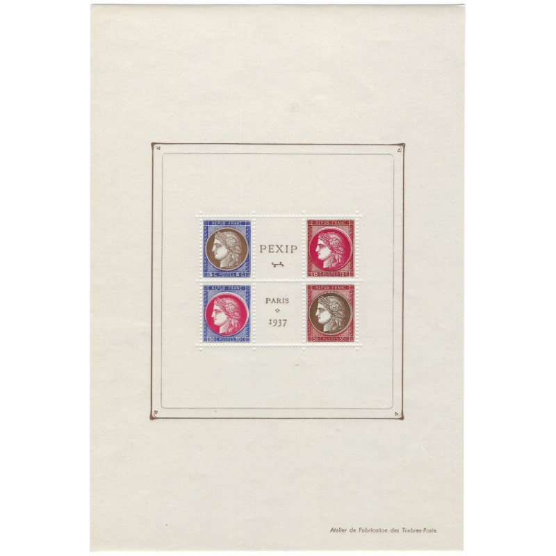 Bloc feuillet de timbres N°3c - PEXIP neuf**.