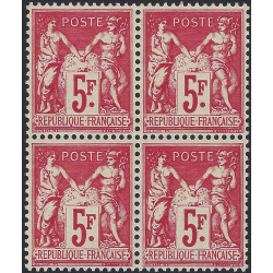 Sage timbre de France N°214 bloc de 4 avec variété neuf**.