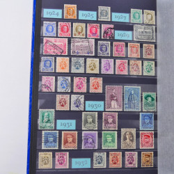 Lot de timbres de Belgique neufs et oblitérés en un album.