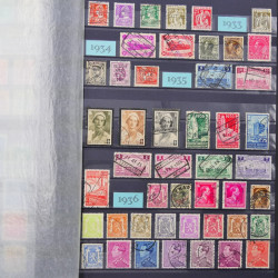 Lot de timbres de Belgique neufs et oblitérés en un album.