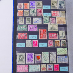 Lot de timbres de Belgique neufs et oblitérés en un album.