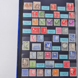 Lot de timbres de Belgique neufs et oblitérés en un album.