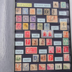 Lot de timbres d'Espagne - Yougoslavie neufs et oblitérés en un album.