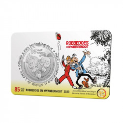 5 euros commémoratives Belgique 2023 Spirou & Fantasio en coincard BU.