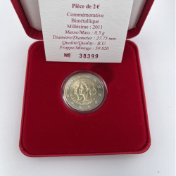 2 euros commémorative Monaco 2011 - Mariage Princier coffret BU.