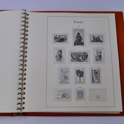 Album Leuchtturm avec feuilles préimprimées France 1970-1979.