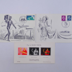 Vrac philatélique de timbres du monde neufs et oblitérés en un carton.