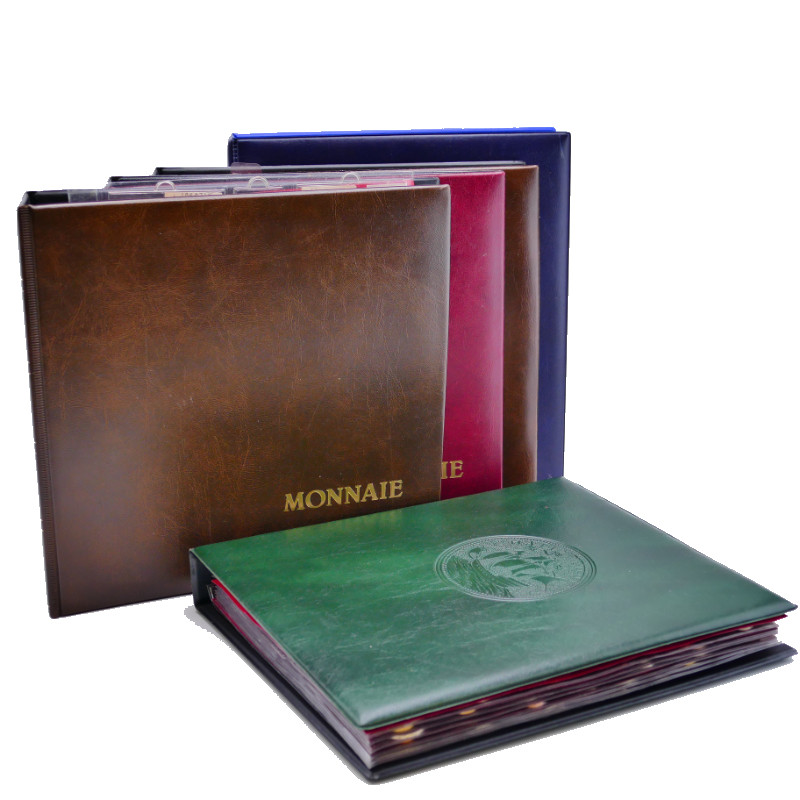 Collection de monnaies anciennes du monde en 5 albums.