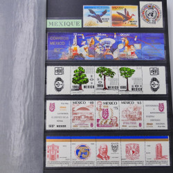Lot de timbres de Mexique neufs et oblitérés en un album.