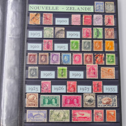 Lot de timbres de Nouvelle Zélande, Norvège neufs et oblitérés en un album.