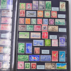 Lot de timbres de Nouvelle Zélande, Norvège neufs et oblitérés en un album.