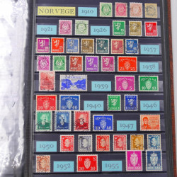 Lot de timbres de Nouvelle Zélande, Norvège neufs et oblitérés en un album.