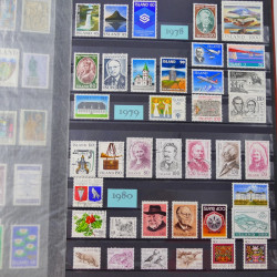 Collection de timbres d'Islande 1912-2012 neufs et oblitérés en un album.