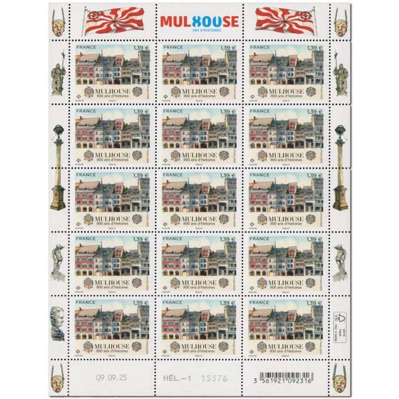 Timbre Mulhouse en feuillet de France N°F202 neuf**.