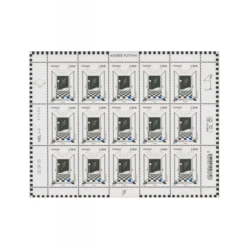 Timbre Andrée Putman en feuillet de France N°F204 neuf**.