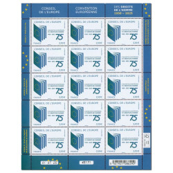 Timbre Conseil de L'Europe en feuillet de France N°F10 neuf**.