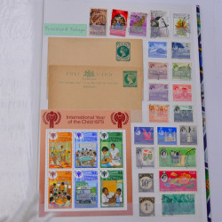 Lot massif de timbres du monde neufs et oblitérés en 8 albums.