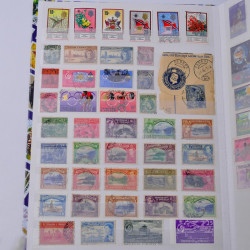 Lot massif de timbres du monde neufs et oblitérés en 8 albums.