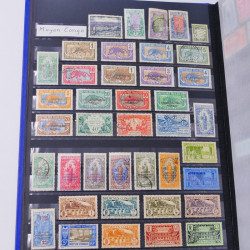 Lot massif de timbres du monde neufs et oblitérés en 8 albums.