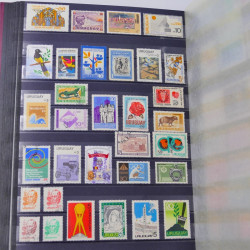 Lot massif de timbres du monde neufs et oblitérés en 8 albums.