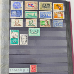 Lot massif de timbres du monde neufs et oblitérés en 8 albums.