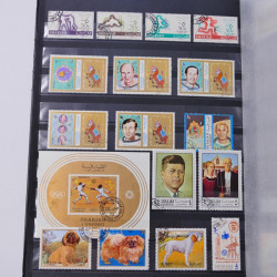 Lot massif de timbres du monde neufs et oblitérés en 9 albums.