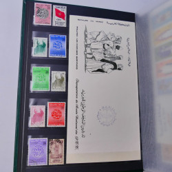 Lot massif de timbres du monde neufs et oblitérés en 9 albums.