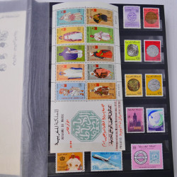 Lot massif de timbres du monde neufs et oblitérés en 9 albums.