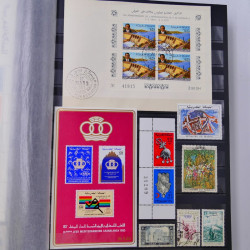 Lot massif de timbres du monde neufs et oblitérés en 9 albums.