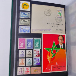 Lot massif de timbres du monde neufs et oblitérés en 9 albums.