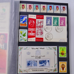Lot massif de timbres du monde neufs et oblitérés en 9 albums.