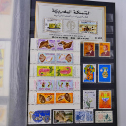 Lot massif de timbres du monde neufs et oblitérés en 9 albums.