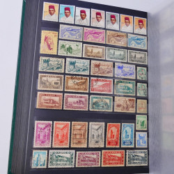 Lot massif de timbres du monde neufs et oblitérés en 9 albums.