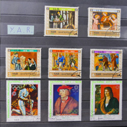 Lot massif de timbres du monde neufs et oblitérés en 10 albums.