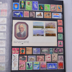 Lot massif de timbres du monde neufs et oblitérés en 10 albums.