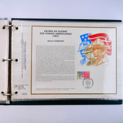 Collection documents premier jour de timbres de France 1987-1996 complet en 10 albums.